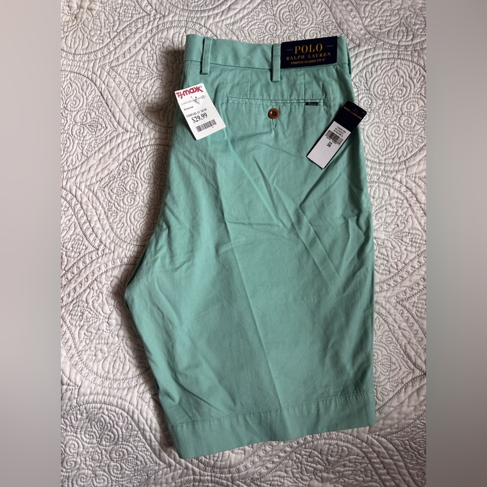 NWT Polo Ralph Lauren Stretch Classic Fit Shorts Offshore 36W 9”